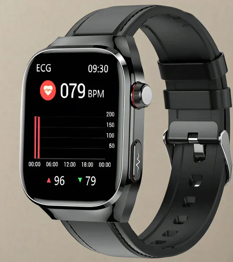 Fortgeschrittene Gesundheits-Smartwatch | ECG, Blutzucker, 2.04" AMOLED-Display & Fitnessmodi
