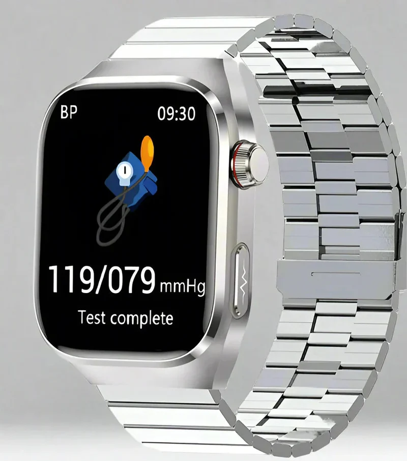 Fortgeschrittene Gesundheits-Smartwatch | ECG, Blutzucker, 2.04" AMOLED-Display & Fitnessmodi