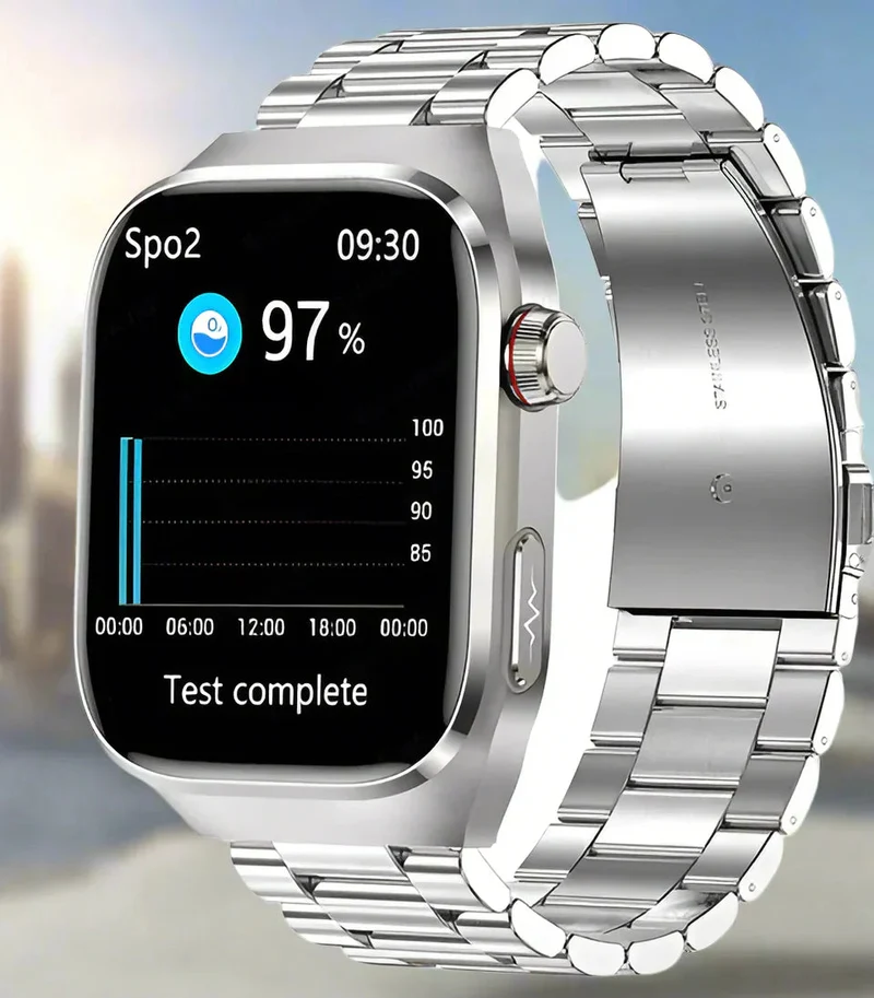 Fortgeschrittene Gesundheits-Smartwatch | ECG, Blutzucker, 2.04" AMOLED-Display & Fitnessmodi