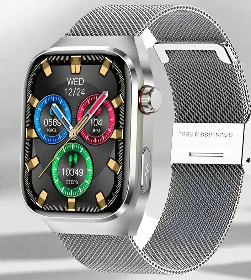 Fortgeschrittene Gesundheits-Smartwatch | ECG, Blutzucker, 2.04" AMOLED-Display & Fitnessmodi