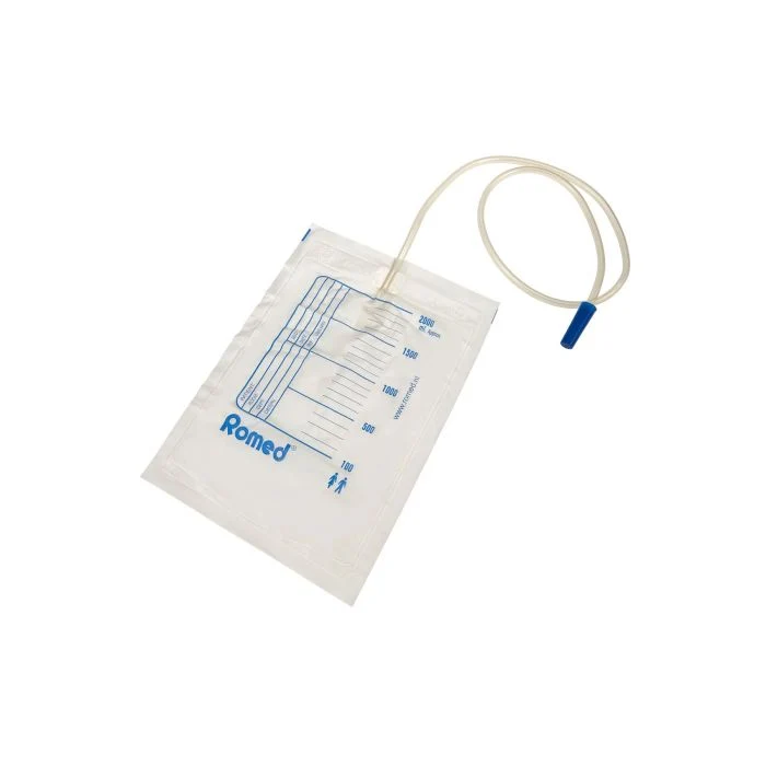 Romed Urinbeutel 2 Liter, 90 cm Schlauch, ohne Ablauf