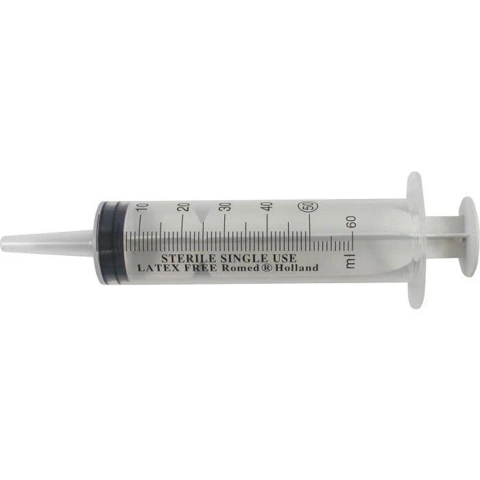 Romed Blasenspritze Wundspritze 50/60 ml, 3-teilig, mit Luer-Ansatz