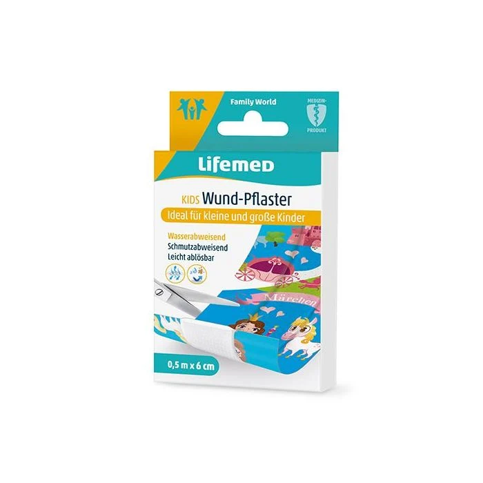 Lifemed Kids Wund-Pflaster 0,5 m x 6 cm farbig "Märchen"