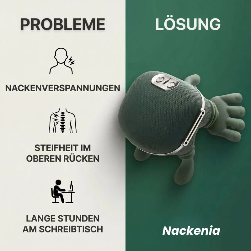 Massagegerät für Nacken & Schulter | Nackenmassage zuhause für geschmeidige Muskeln | Nackenia