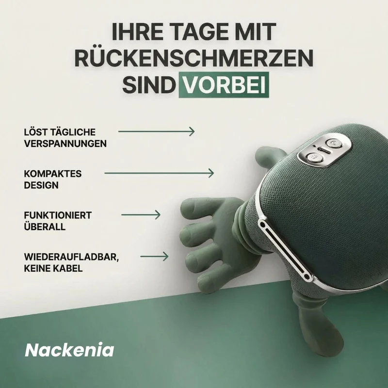 Massagegerät für Nacken & Schulter | Nackenmassage zuhause für geschmeidige Muskeln | Nackenia