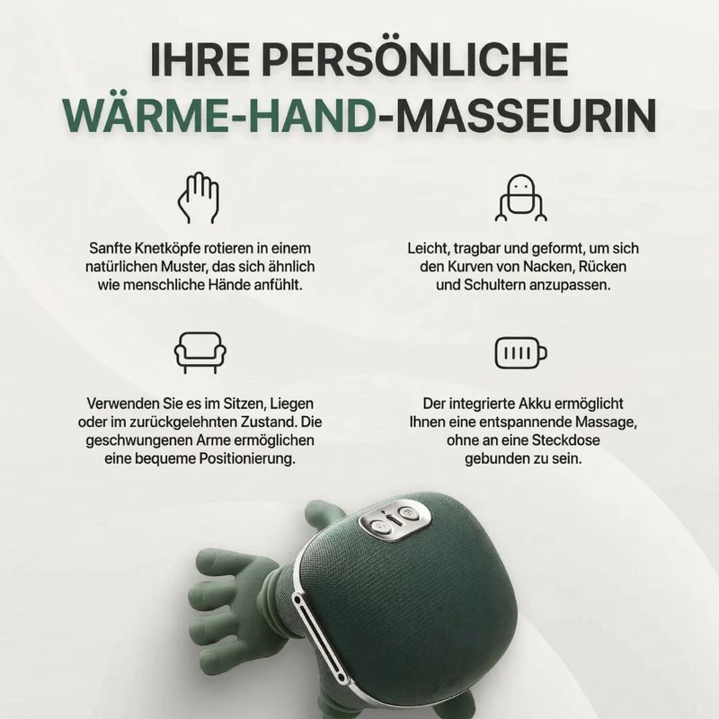Massagegerät für Nacken & Schulter | Nackenmassage zuhause für geschmeidige Muskeln | Nackenia