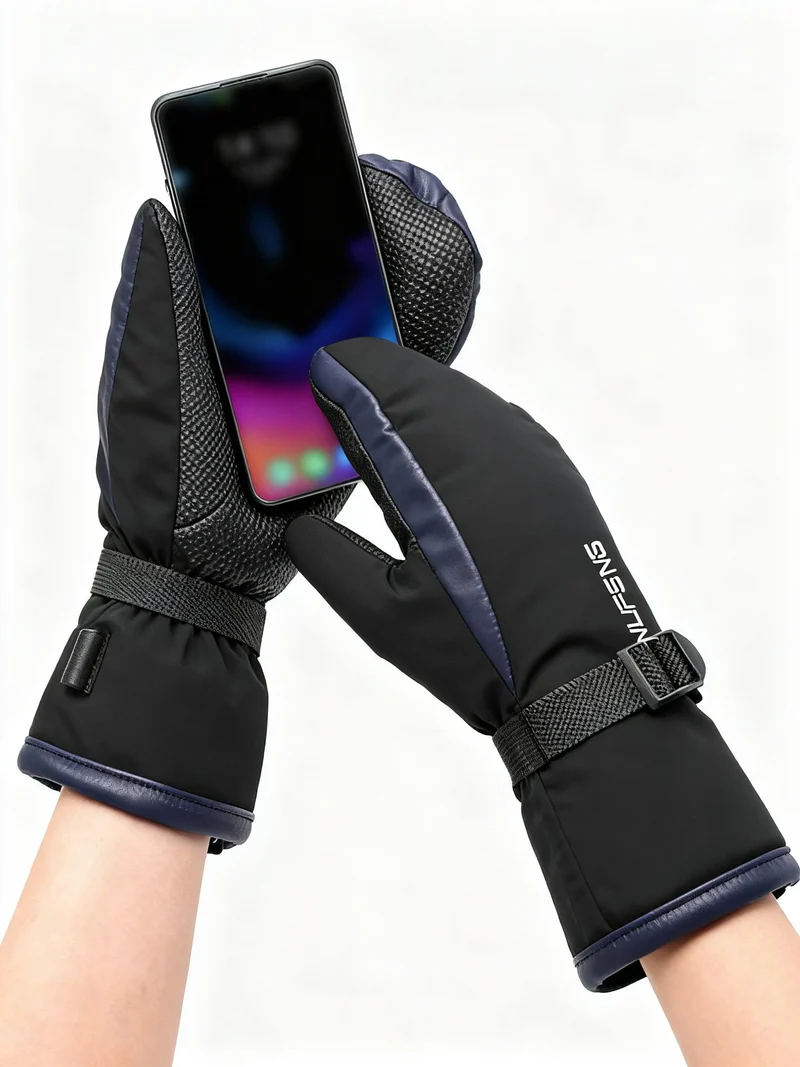 Elektrische Heizhandschuhe | Integrierte 10.000 mAh Powerbank | Beidseitige Carbonfaser-Heizelemente | 3-Stufen Thermo-Kontrolle | Wasserdichtes Daunenmaterial & Rutschfeste PU-Handfläche