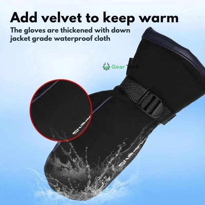 Elektrische Heizhandschuhe | Integrierte 10.000 mAh Powerbank | Beidseitige Carbonfaser-Heizelemente | 3-Stufen Thermo-Kontrolle | Wasserdichtes Daunenmaterial & Rutschfeste PU-Handfläche