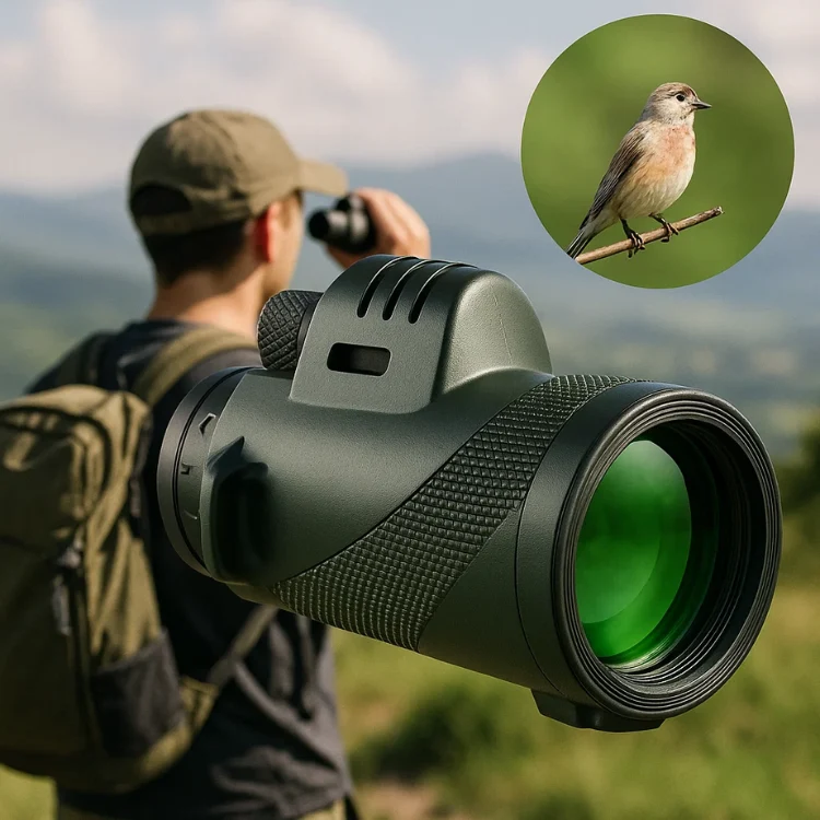 Kompakt 600x Ultra-Zoom Monokular mit Smartphone-Adapter - Wetterfest und Stoßfest