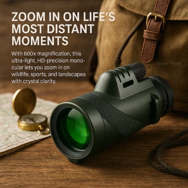 Kompakt 600x Ultra-Zoom Monokular mit Smartphone-Adapter - Wetterfest und Stoßfest