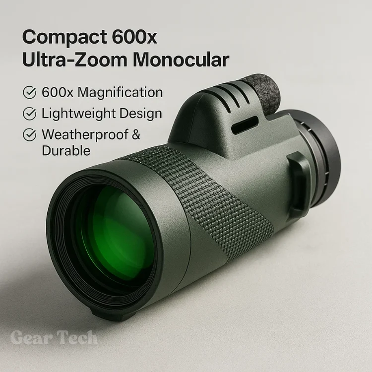 Kompakt 600x Ultra-Zoom Monokular mit Smartphone-Adapter - Wetterfest und Stoßfest