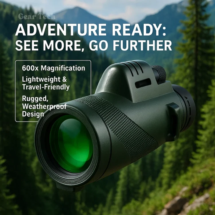 Kompakt 600x Ultra-Zoom Monokular mit Smartphone-Adapter - Wetterfest und Stoßfest