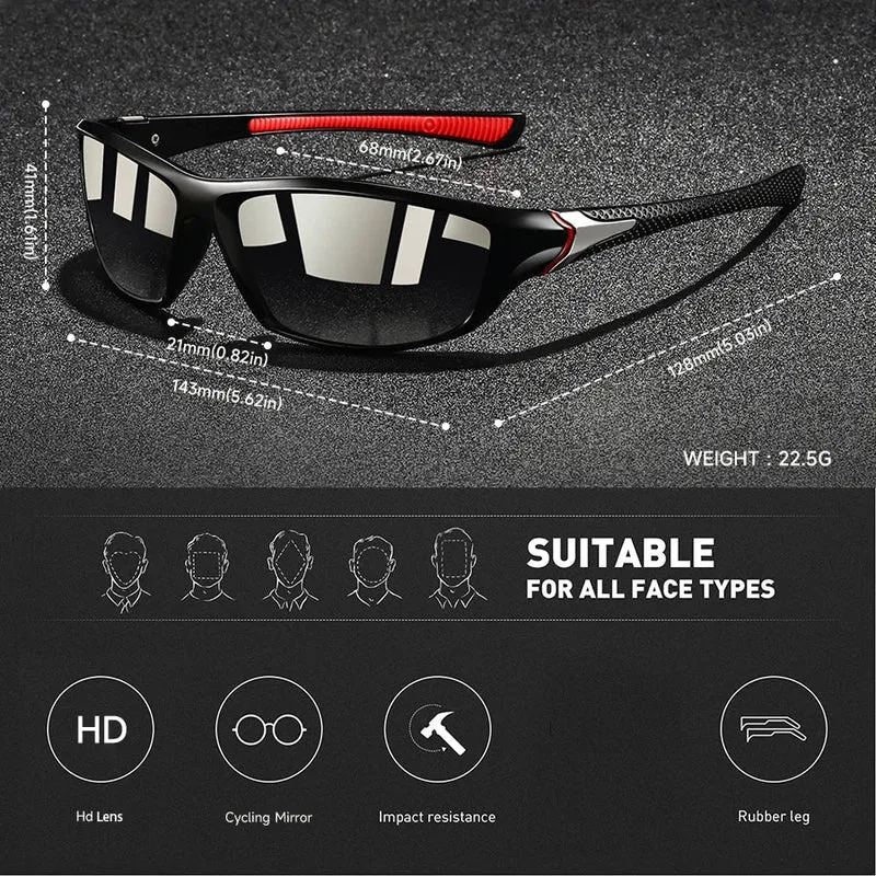 Polarisierte Sonnenbrille mit UV400 Schutz und Gummigriff