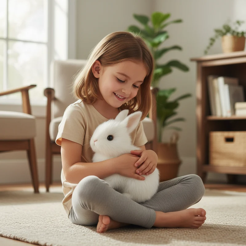 BunnyLoom Interaktives Plüsch | Motorisiertes Kinetisches Hopsystem | Hypoallergenes Synthetisches Faserchassis | Batteriebetriebenes Sensorisches Spielzeug (AA) | 22 cm Hochdichtes Elektronisches Plüsch