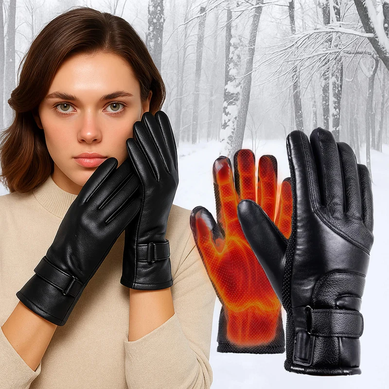 Heizbare Handschuhe für Damen UK – Damen Thermische Wasserfeste Winterhandschuhe mit Touchscreen & USB Aufladbar Warm Design