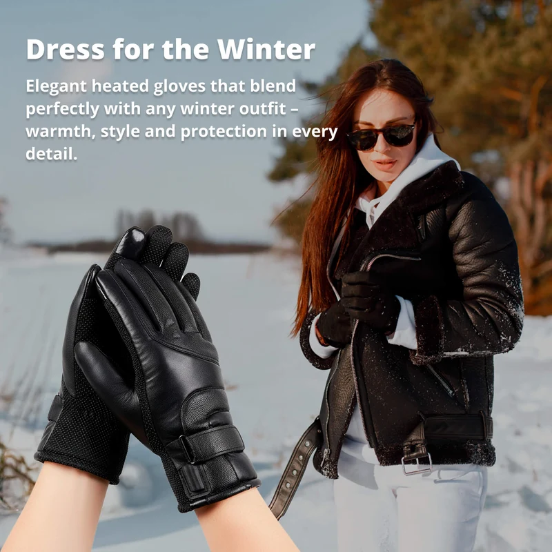 Heizbare Handschuhe für Damen UK – Damen Thermische Wasserfeste Winterhandschuhe mit Touchscreen & USB Aufladbar Warm Design