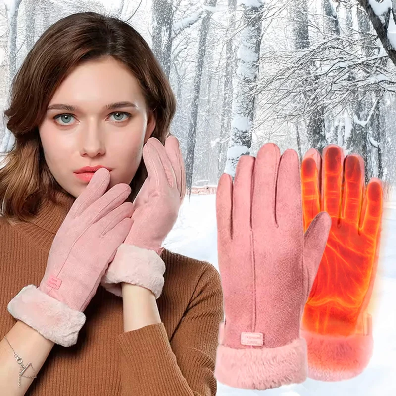 Heizbare Handschuhe für Damen UK – Damen Thermische Wasserfeste Winterhandschuhe mit Touchscreen & USB Aufladbar Warm Design