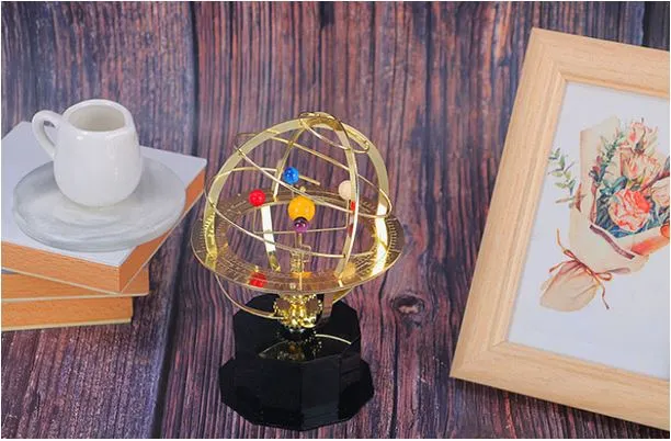 Grand Orrery Modell Handgefertigtes Mechanisches Messing Sonnensystem Replica (5 Planeten)