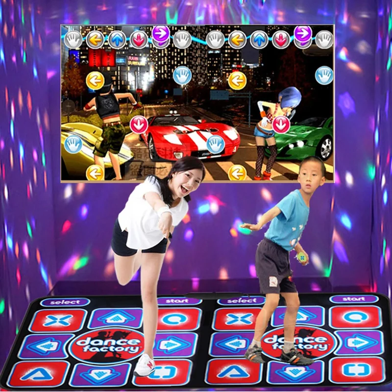 Doppelte Tanzmatte mit Fernbedienung - Rutschfeste Musikspielmatte für die Familie, geeignet für PC und TV