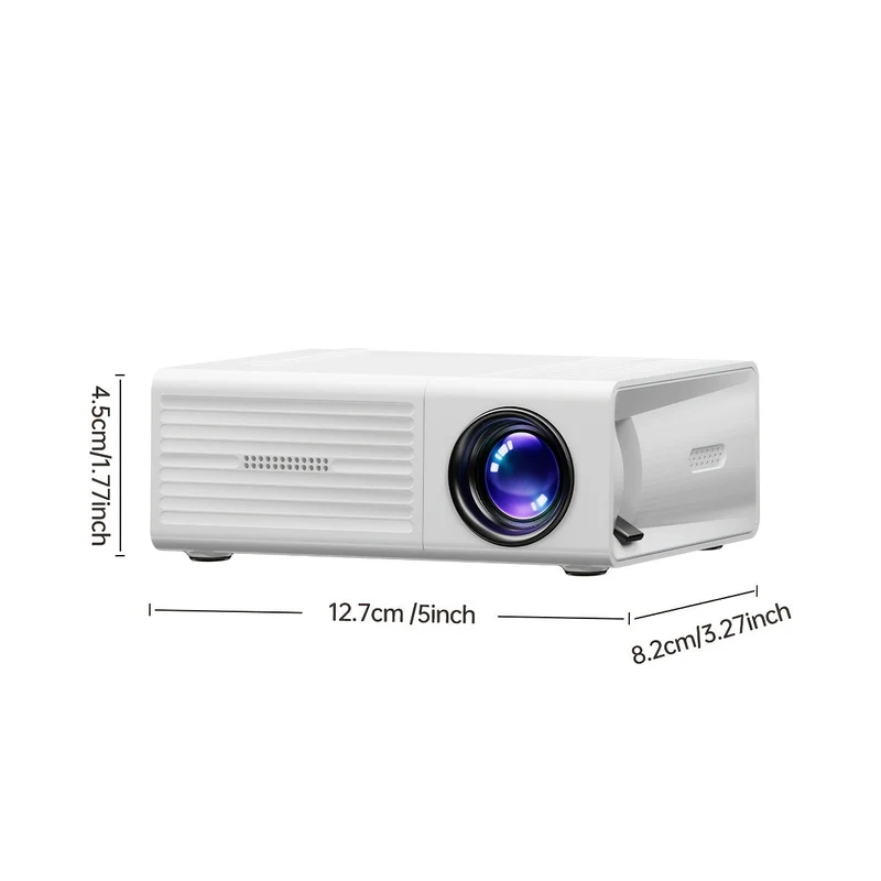 Ultra-Hell Mini-Projektor 3000 Lumen – Tragbar, HDTV & USB, Ideal für Heimkino & Draußen!