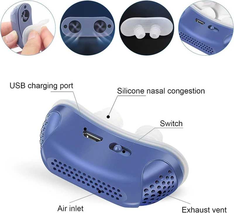 Micro CPAP Schlafapnoe Gerät für Reisen & Anti-Schnarchen - CPAP Alternative
