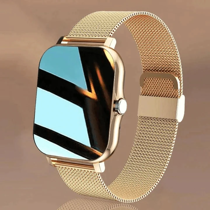 Slim Damen-Smartwatch mit Fitness-Tracker und Touchscreen