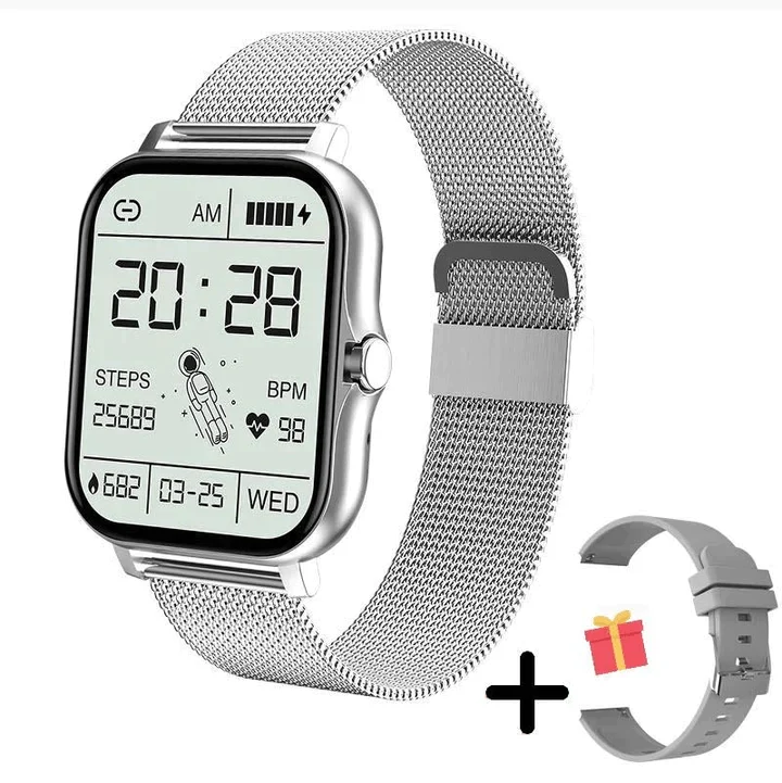 Slim Damen-Smartwatch mit Fitness-Tracker und Touchscreen