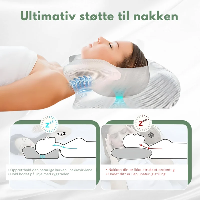 SleepAlign - Ergonomisches Orthopädisches Kissen für Schmerzfreien Schlaf