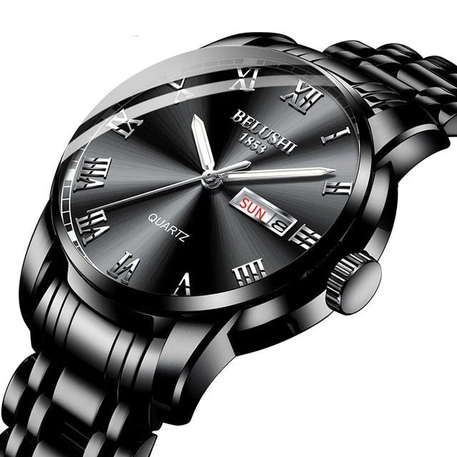 Lysende Herrenarmbanduhr