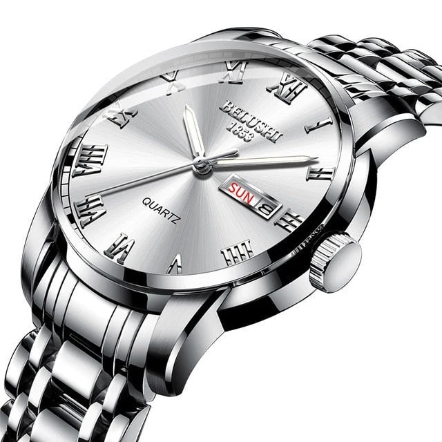 Lysende Herrenarmbanduhr