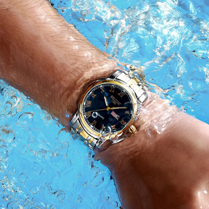 Lysende Herrenarmbanduhr