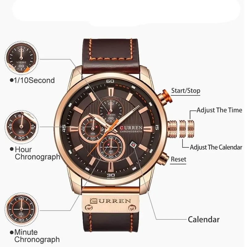 CURREN Chronograph Herren Uhr