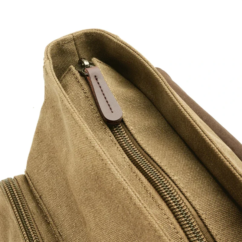 Herren Canvas Robuste Umhängetasche mit Verstellbarem Tragegurt