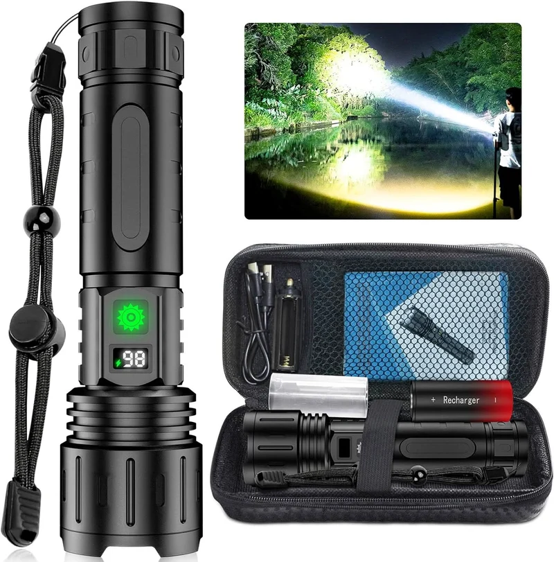 UltraBeam 100.000 Lumen Taschenlampe – Superhell und vielseitig für Outdoor und Notfälle