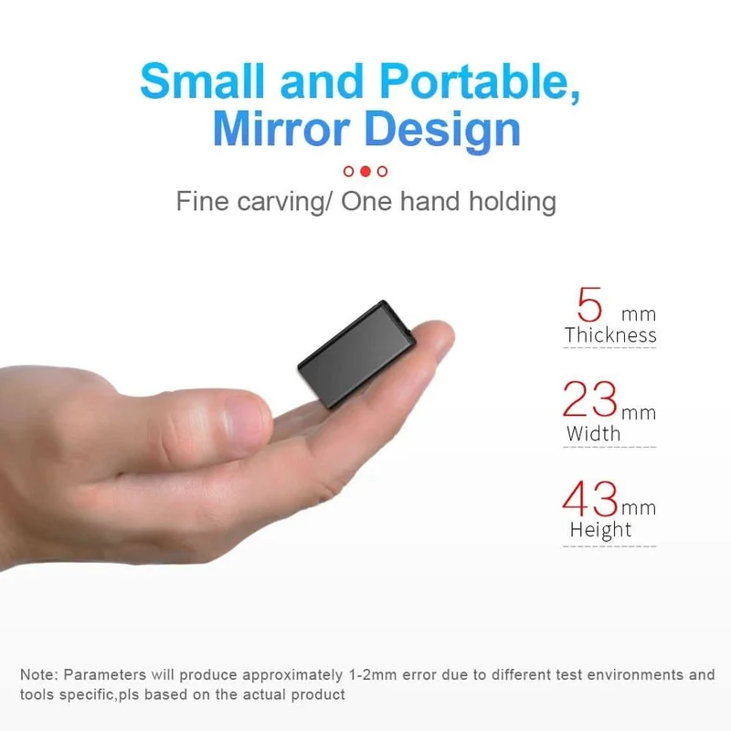 VoiceNote Mini Diktiergerät – Ultraleicht mit Sprachaktivierung und 32 GB Speicher