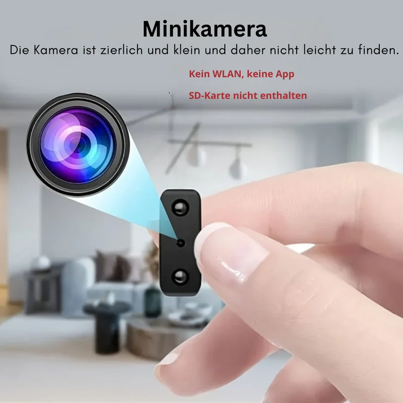 Ultra-kompakte Full HD Mini Kamera - Nachtsicht & Bewegungserkennung