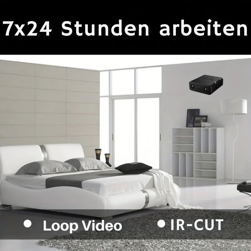 Ultra-kompakte Full HD Mini Kamera - Nachtsicht & Bewegungserkennung