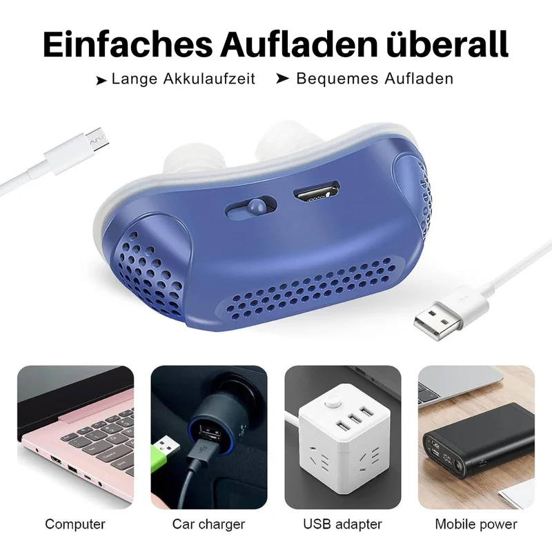 Micro CPAP Gerät gegen Schlafapnoe - Anti-Schnarchen